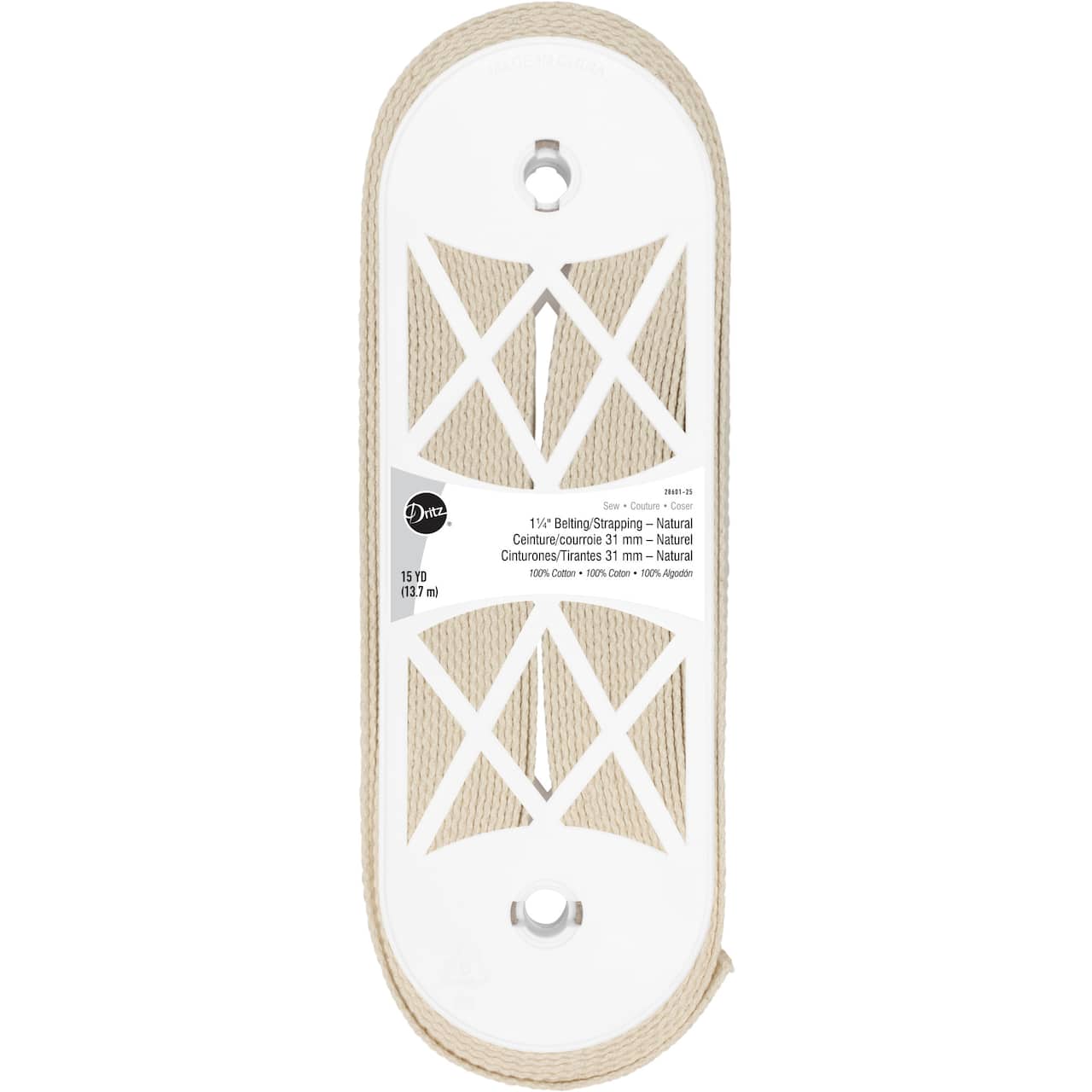 Dritz® 1.25" Natural Cotton Belting for Straps and Handles